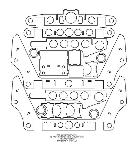 X2 Front Suspension Mounts Laser File