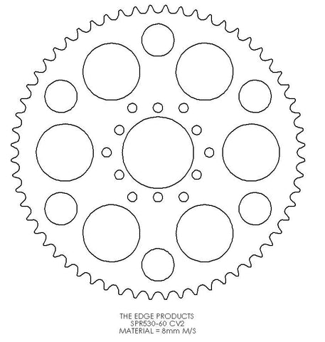 CV2 Rear Drive Sprocket Laser Files