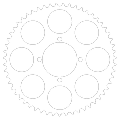 55 Tooth 530-Pitch Sprocket (4x101.6 Mount) Laser Cutting File