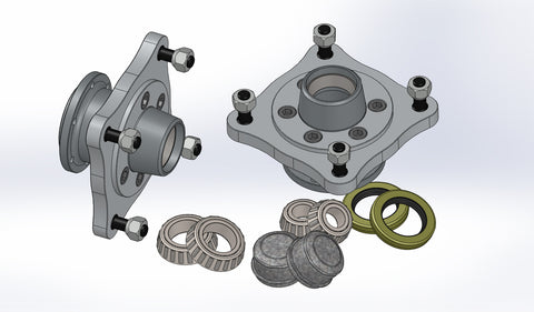 Front wheel hubs, four stud 156mm PCD