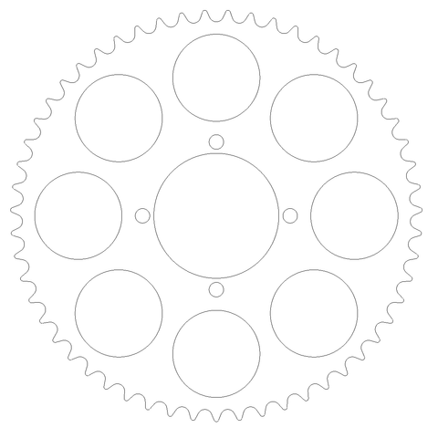 55 Tooth 530-Pitch Sprocket (4x101.6 Mount) Laser Cutting File