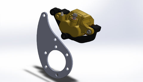 Sidewinder rear brake caliper & mount kit